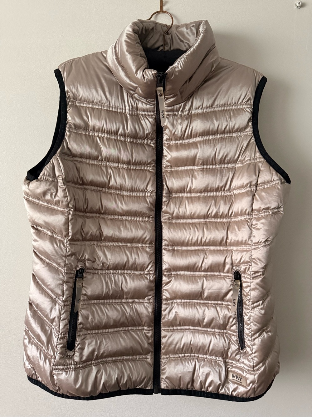 Rose Gold Quilted Puffer Vest